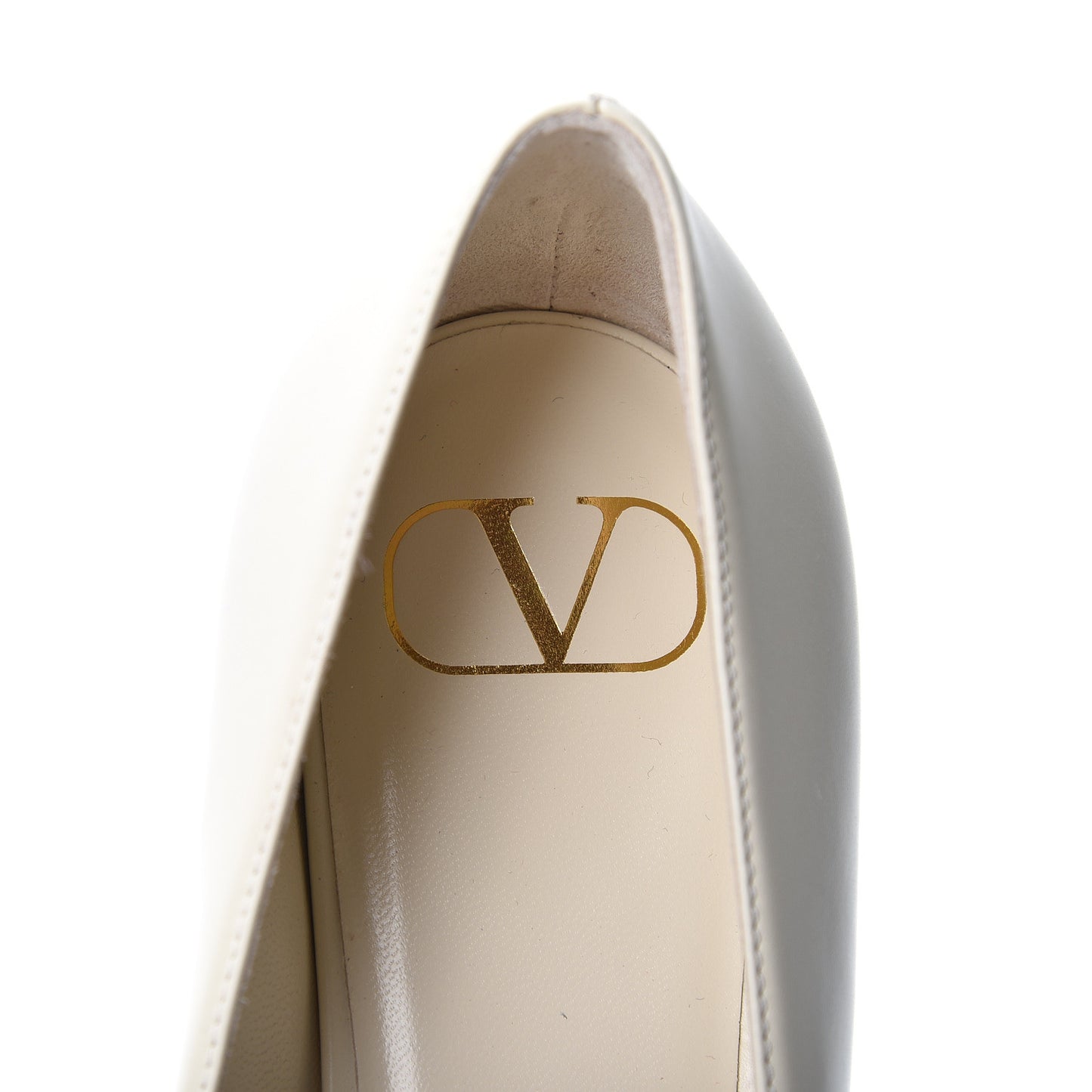 Nappa Vlogo Flats 37 Light Ivory