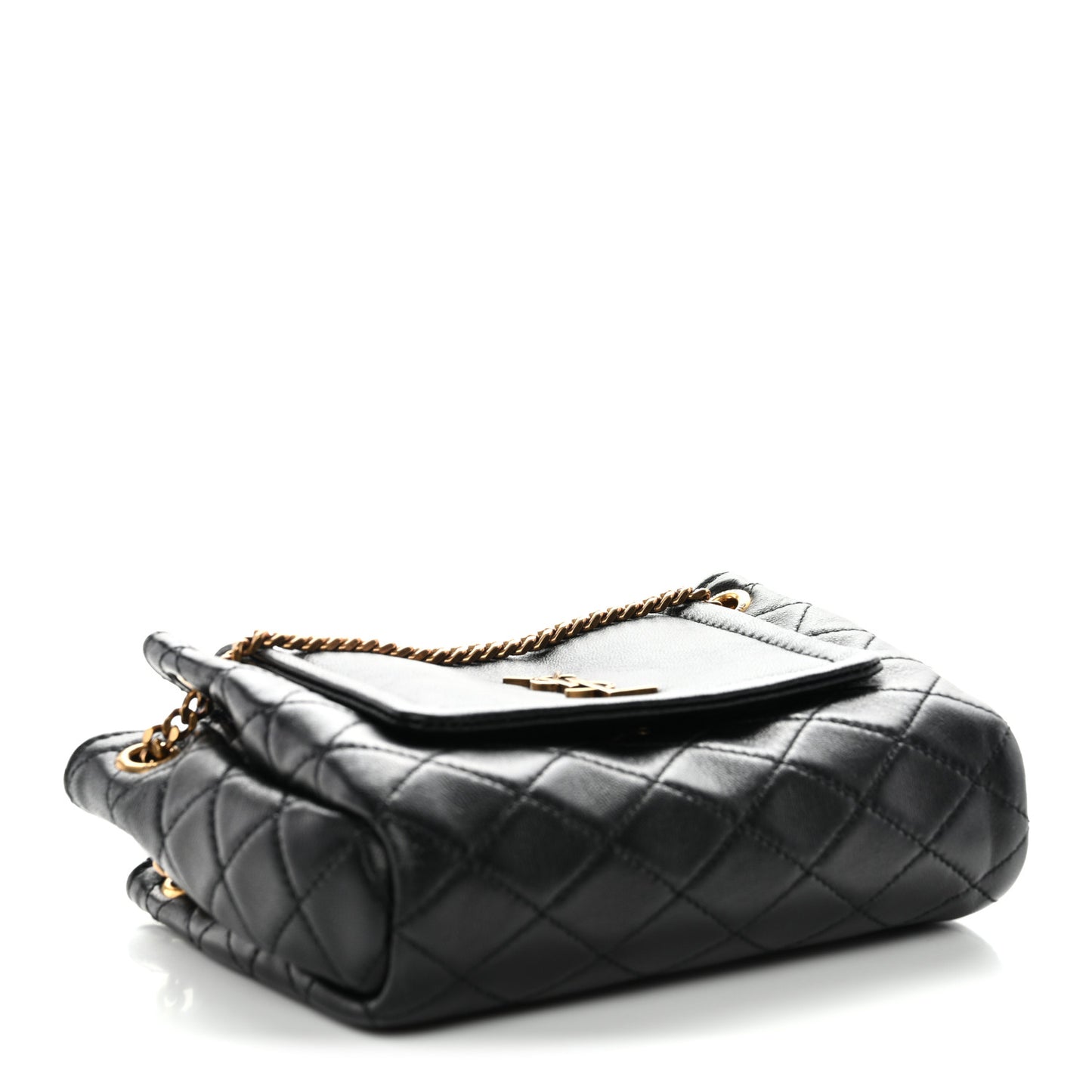 Lambskin Quilted Monogram Mini Nolita Black