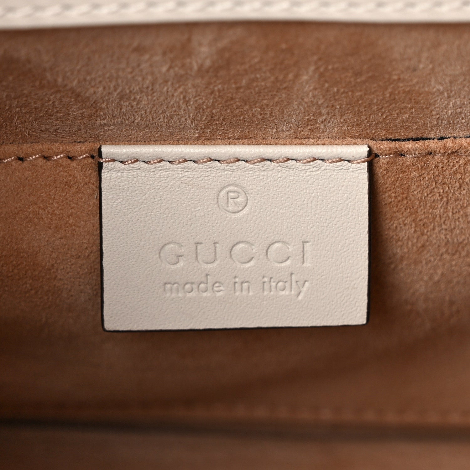 Gucci Calfskin Animal Studs Mini Sylvie Top Handle Bag White 6 of 11