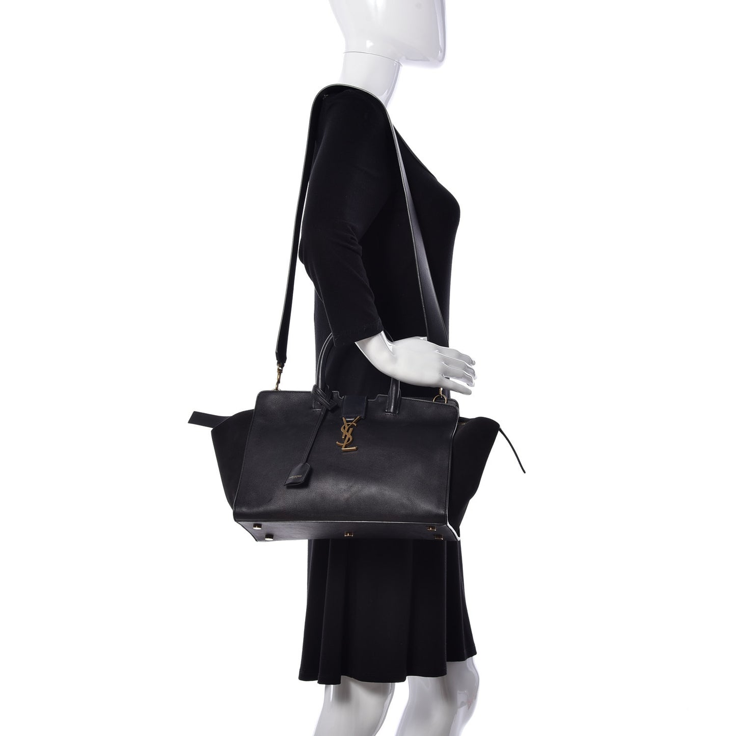 Calfskin Small Monogram Downtown Cabas Black