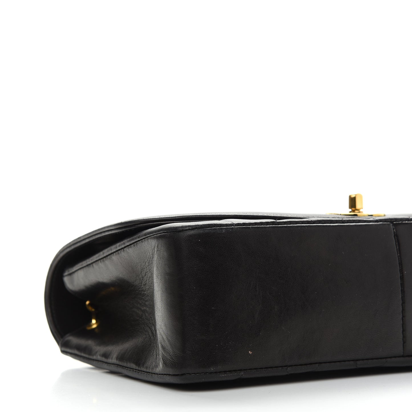 Lambskin Quilted Medium Single Flap Black