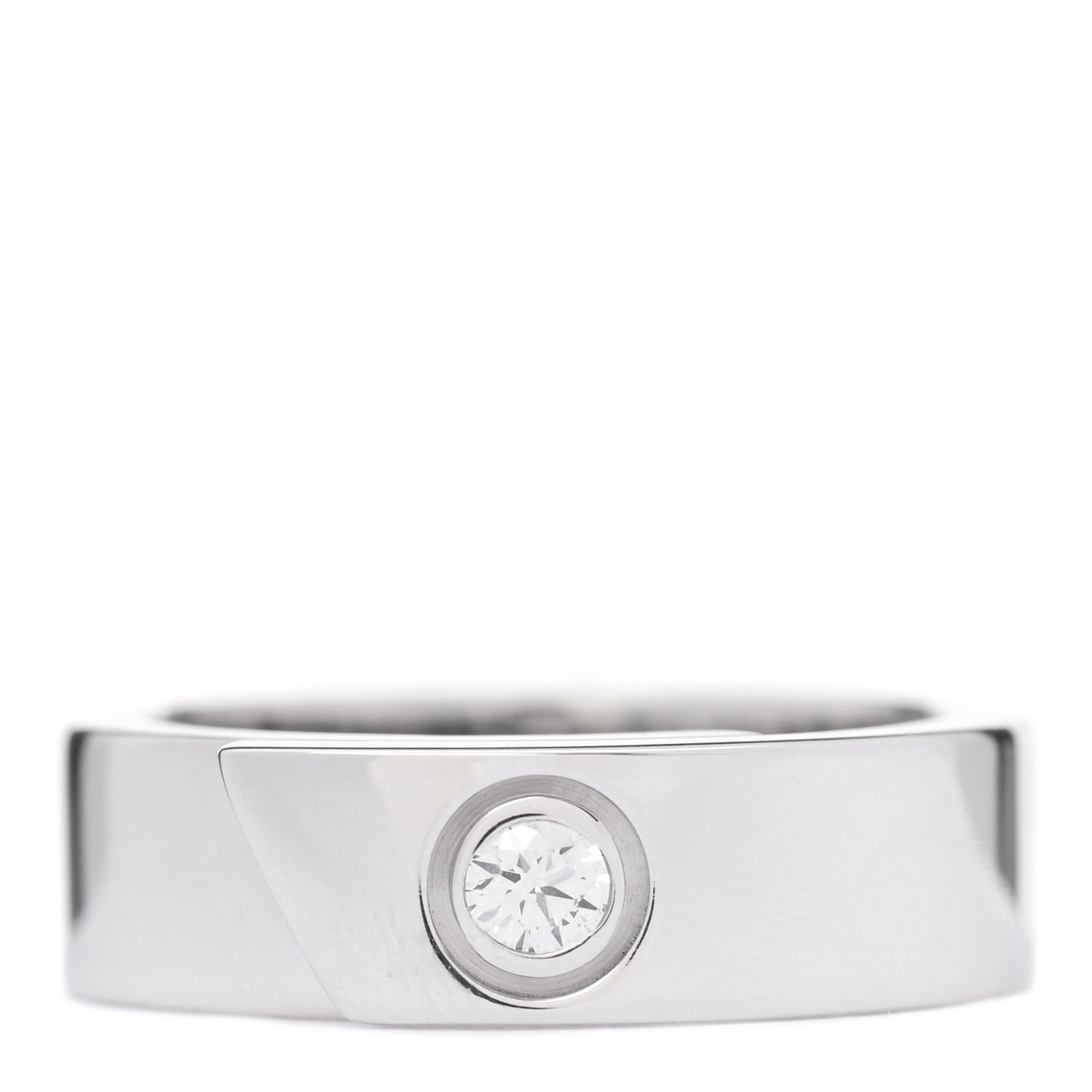 18K White Gold Diamond Anniversary Band Ring 49 4.75