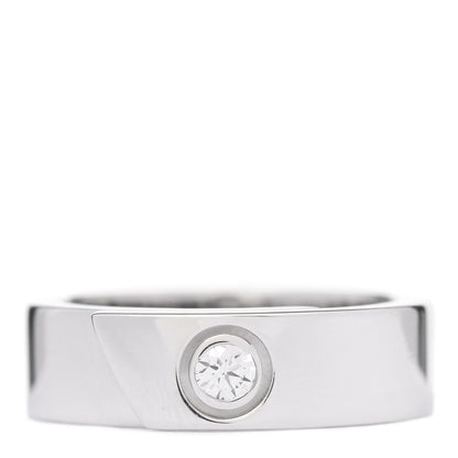 Cartier 18K White Gold Diamond Anniversary Band Ring 49 4.75 1 of 6