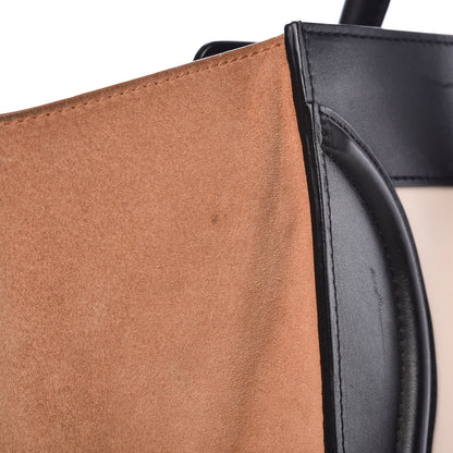 Celine Satin Calfskin Suede Mini Tri-Color Luggage Seashell 13 of 15