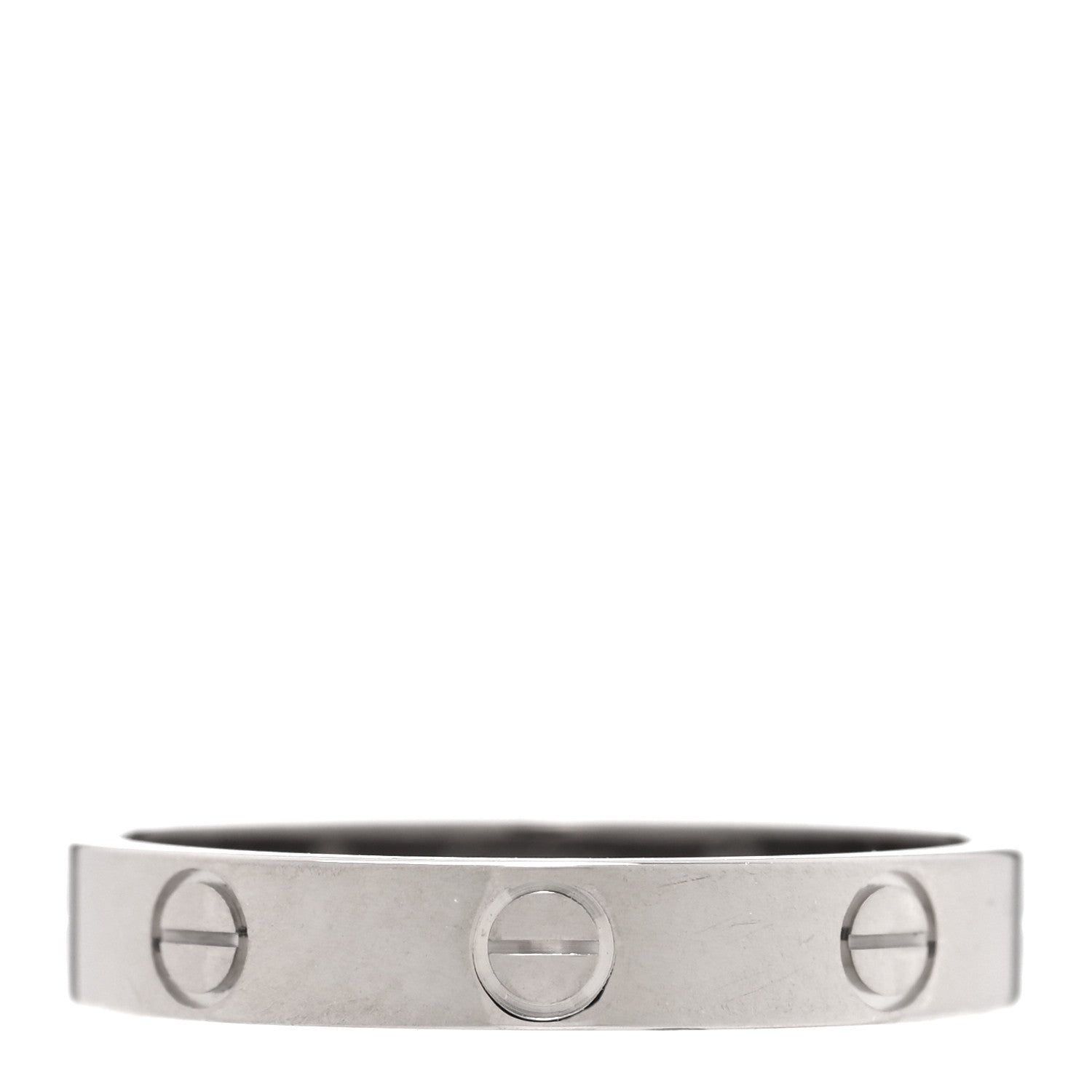 Cartier 18K White Gold 3.5mm LOVE Wedding Band Ring 57 8 1 of 5