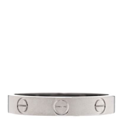 Cartier 18K White Gold 3.5mm LOVE Wedding Band Ring 57 8 1 of 5