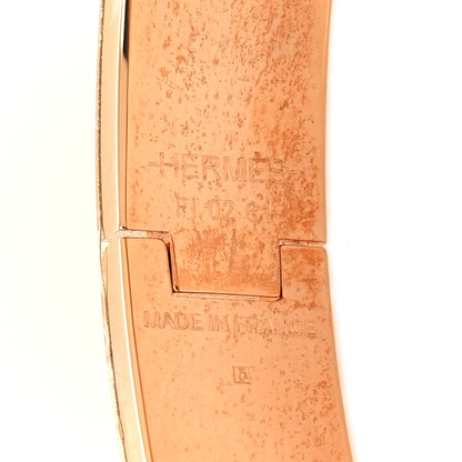 Hermes Enamel Narrow Clic Clac H Bracelet GM Rose Delirium 5 of 5