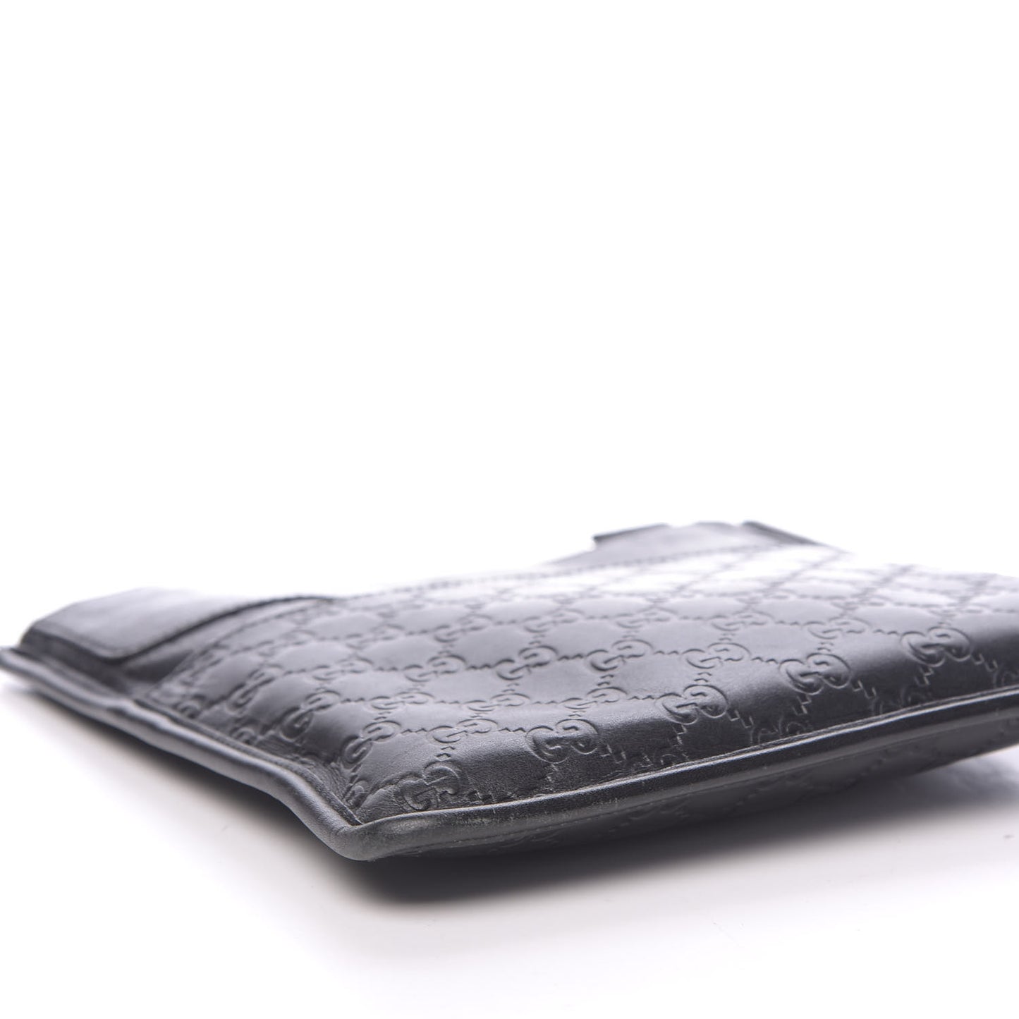 Guccissima Medium Flat Messenger Bag Black