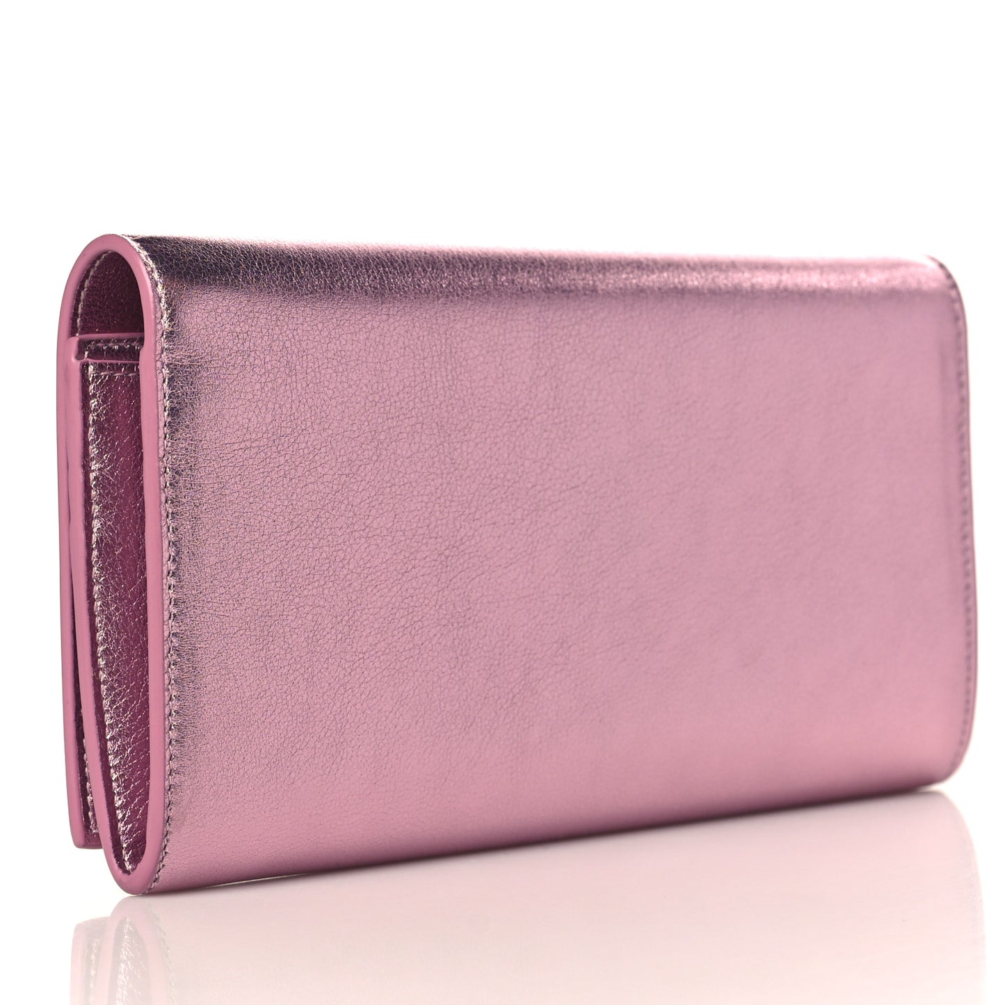 Metallic Calfskin Classic Monogram Cassandre Wallet New Azalea