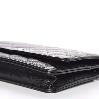 Chanel Caviar Quilted Wallet On Chain WOC Black 10 of 15