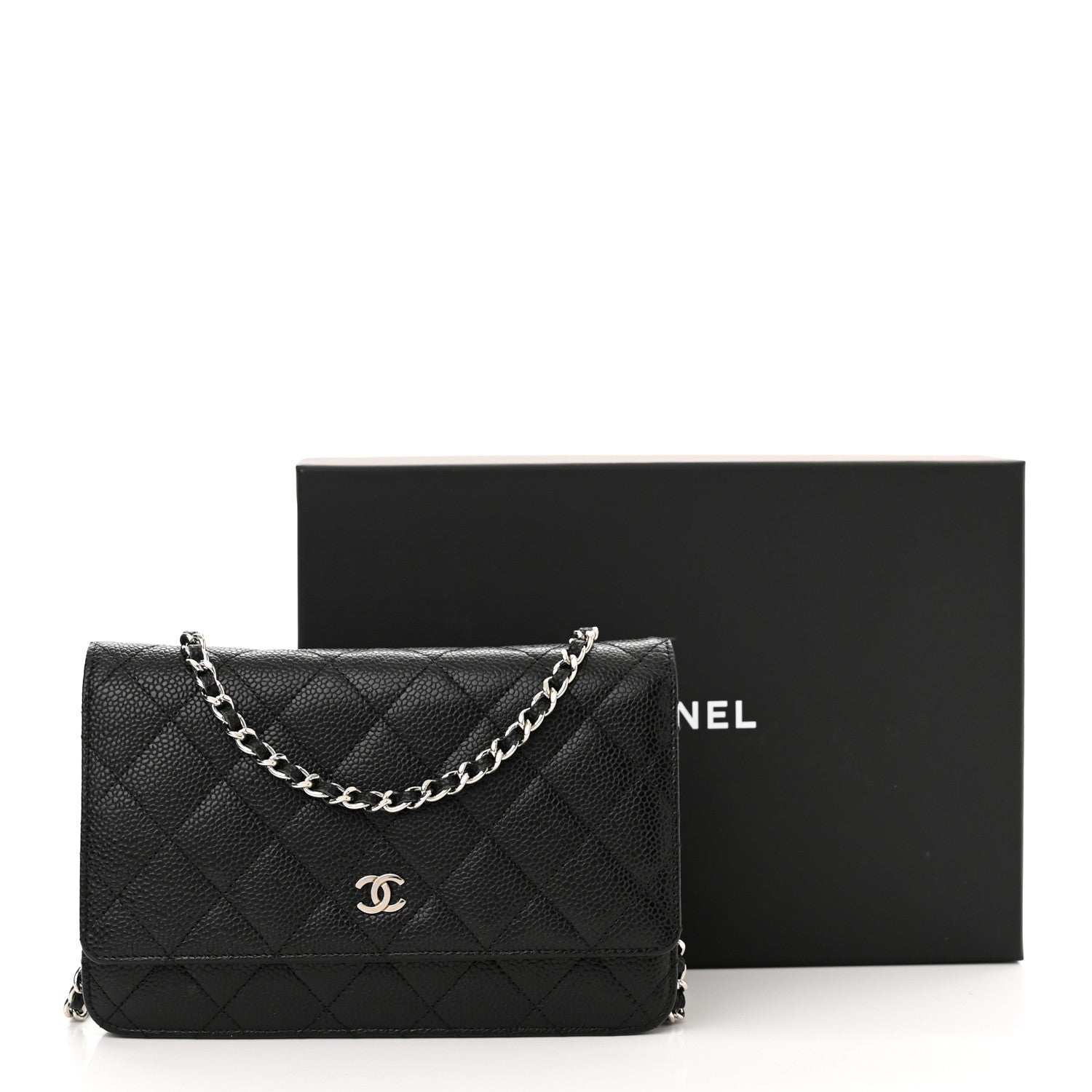 Chanel Caviar Quilted Wallet On Chain WOC Black 12 of 12