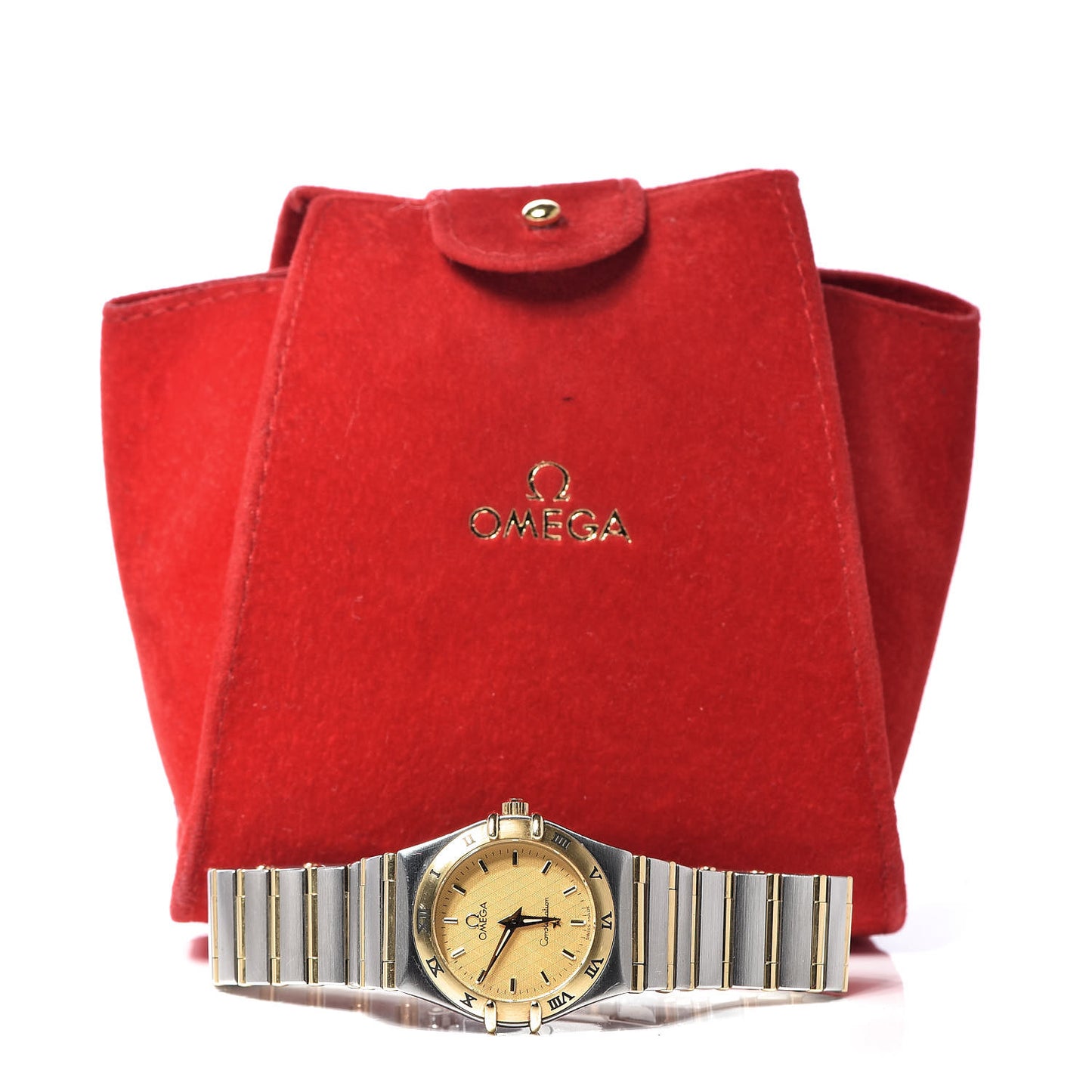 Stainless Steel 18K Yellow Gold 25mm Constellation 95 Quartz Watch Champagne 1272.10.00