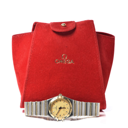 Omega Stainless Steel 18K Yellow Gold 25mm Constellation 95 Quartz Watch Champagne 1272.10.00 7 of 7