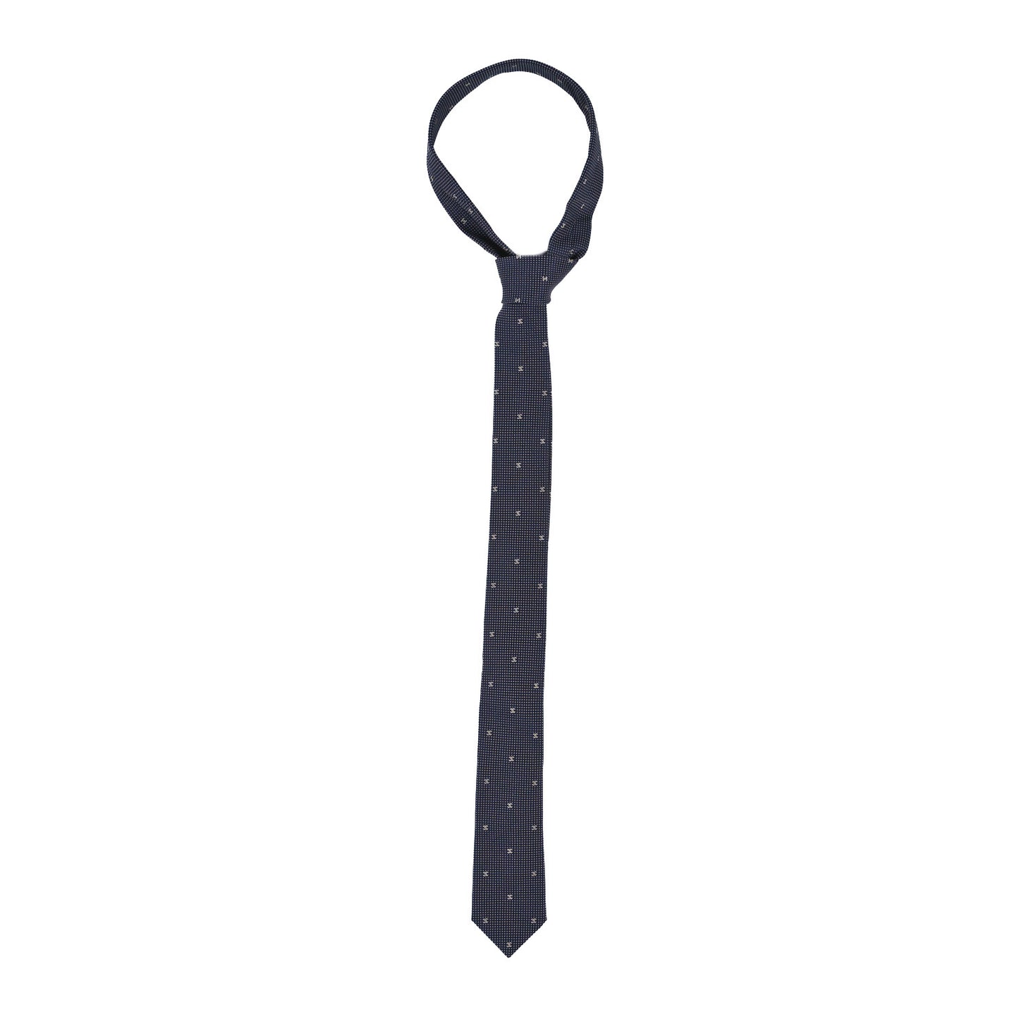 Mens Silk CC Neck Tie Blue