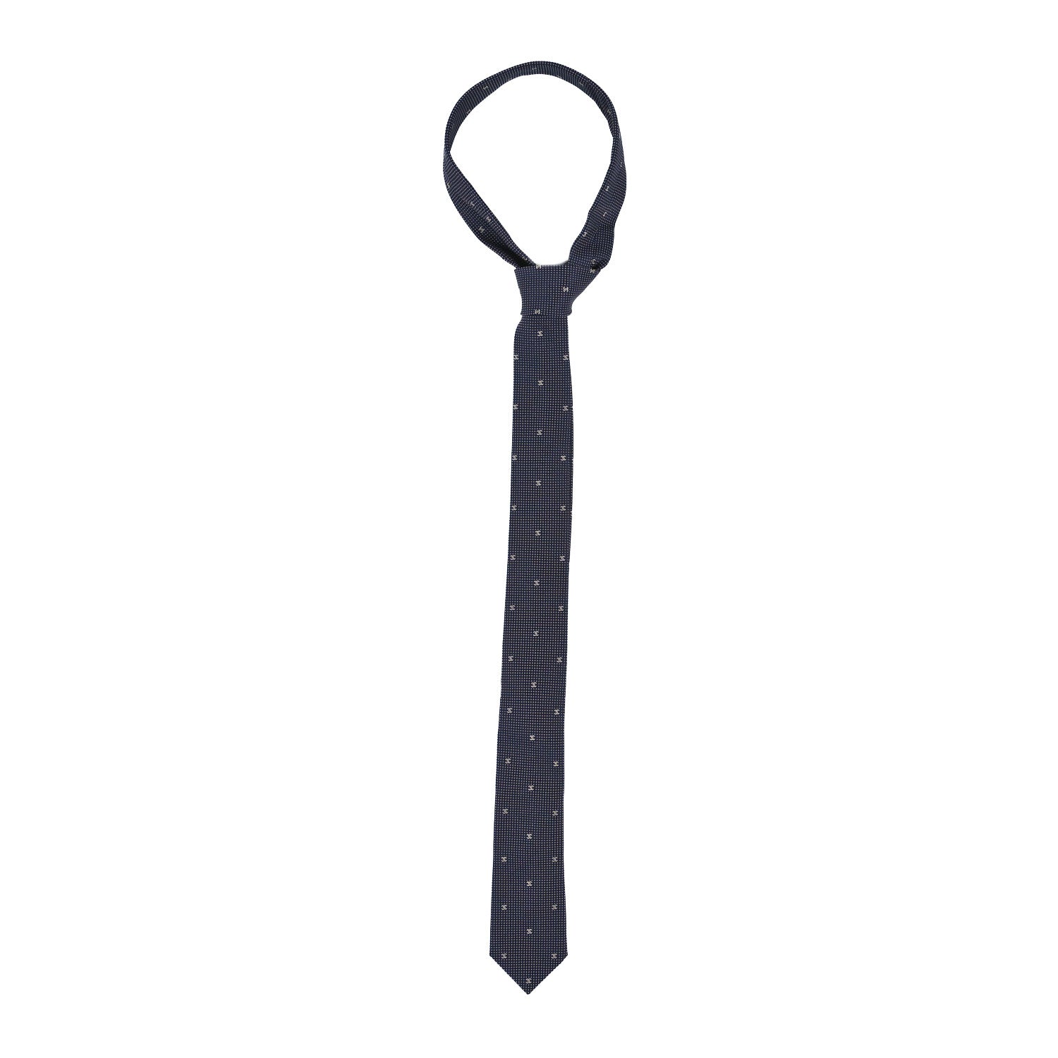 Chanel Mens Silk CC Neck Tie Blue 1 of 3