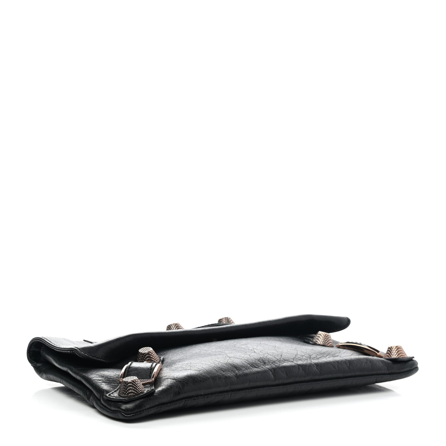 Balenciaga Agneau Giant 21 Rose Gold Hardware Envelope Clutch Black 6 of 12