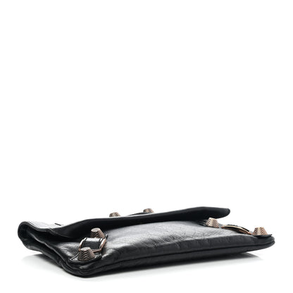 Balenciaga Agneau Giant 21 Rose Gold Hardware Envelope Clutch Black 6 of 12