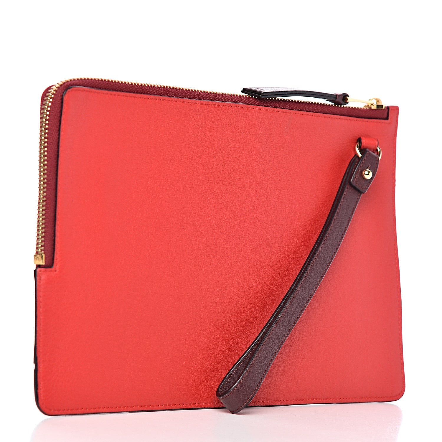 Loewe Calfskin Puzzle Flat Pouch Red 3 of 6