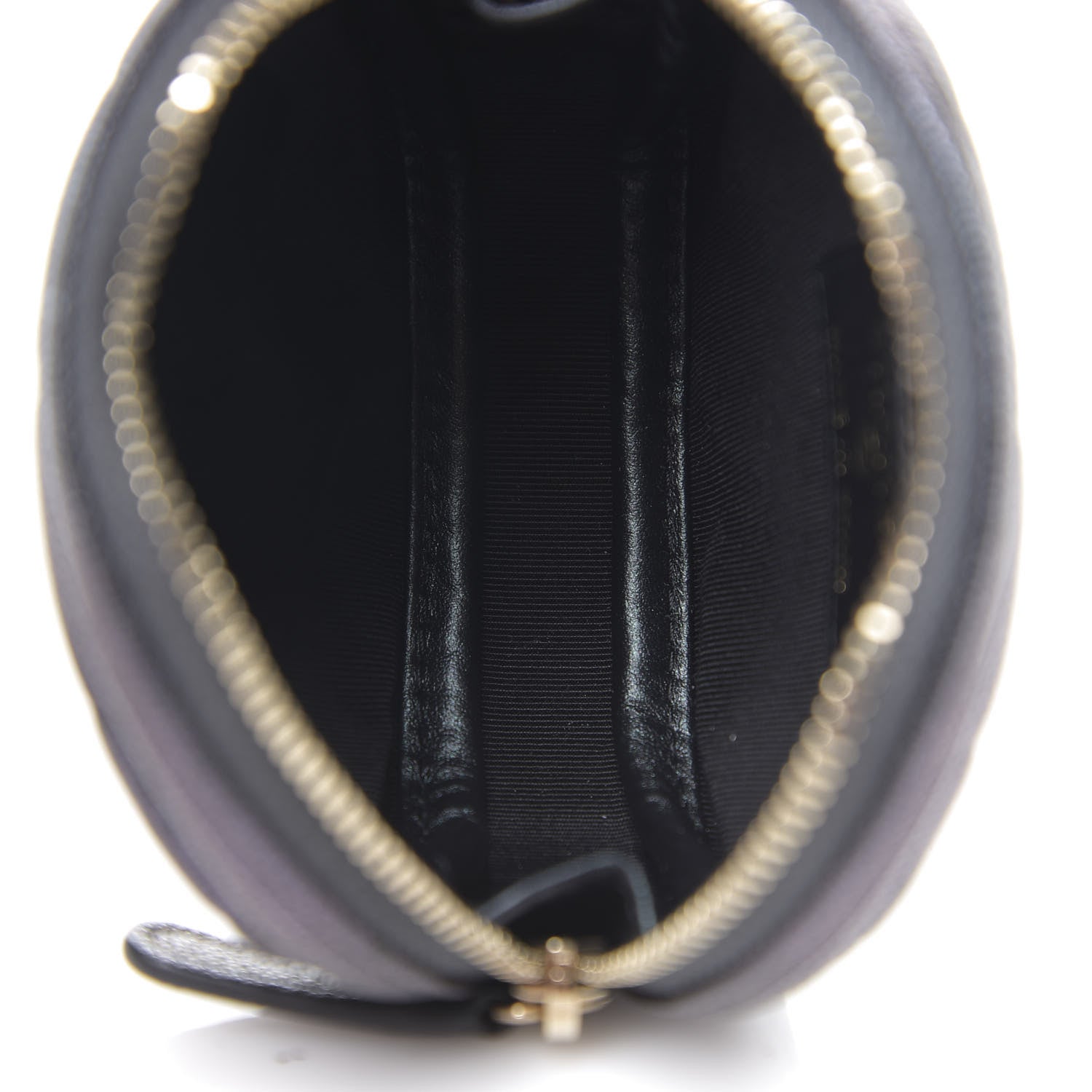 Chanel Iridescent Caviar Quilted Zip Around Classic Coin Purse Black 4 of 6
