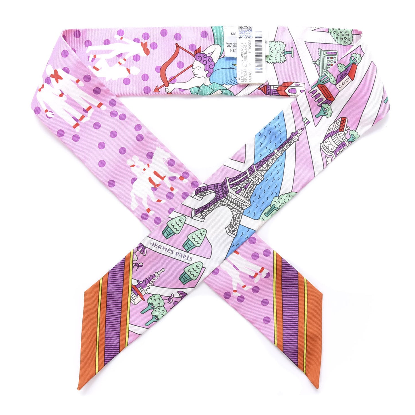 Silk Les Nouveaux Amoureux de Paris Twilly Rose Buvard White Vert