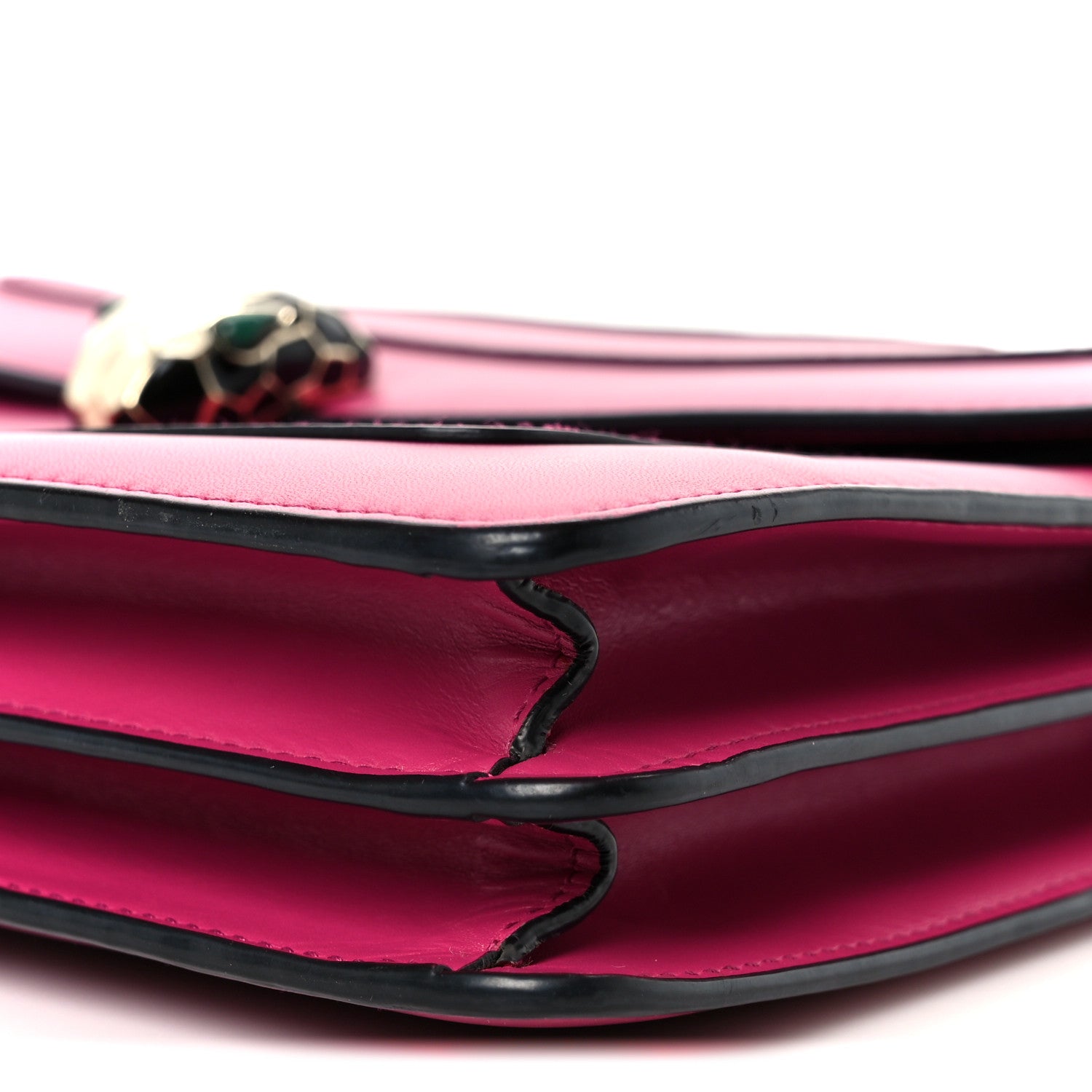 Bulgari Calfskin Serpenti Forever Snake Strap Crossbody Bag Pink 11 of 12