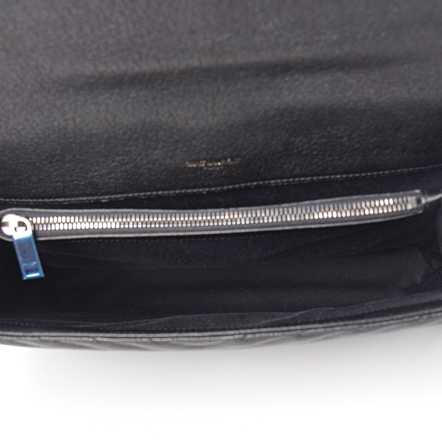 Saint Laurent Sheepskin Matelasse Chevron Monogram Large College Satchel Black 5 of 12