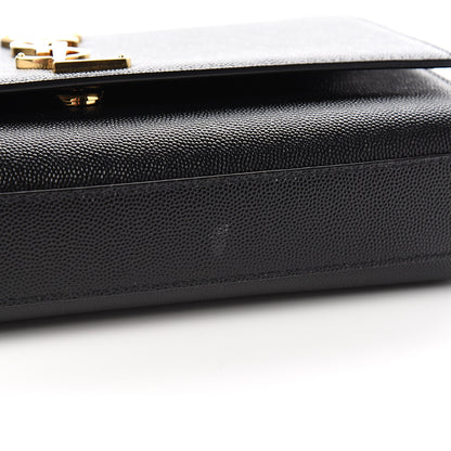 Saint Laurent Grain De Poudre Medium Classic Monogram Kate Satchel Black 7 of 9