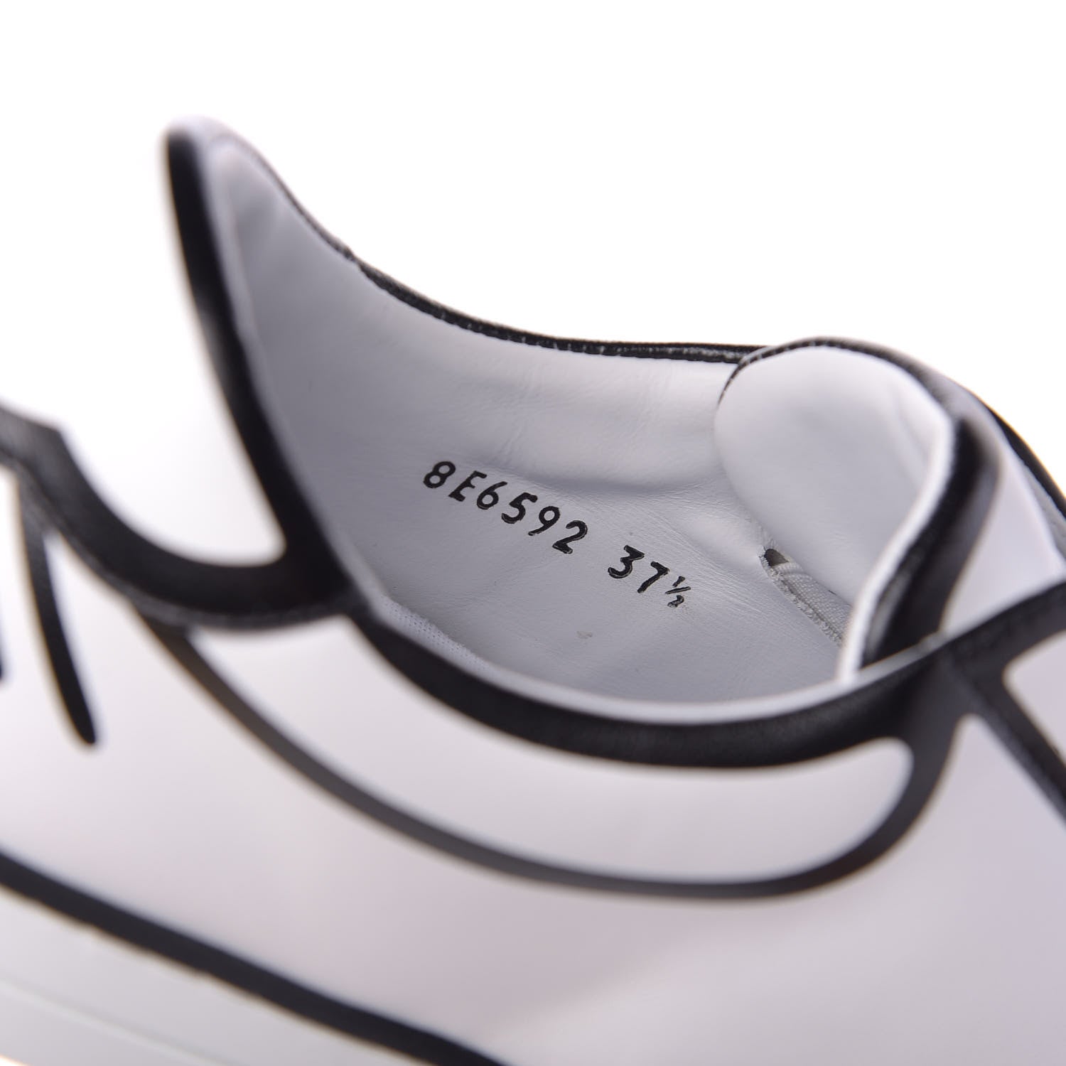 Fendi X JOSHUA VIDES Nappa Rockoclick Slip On Sneakers 37.5 Snow White Black 9 of 10