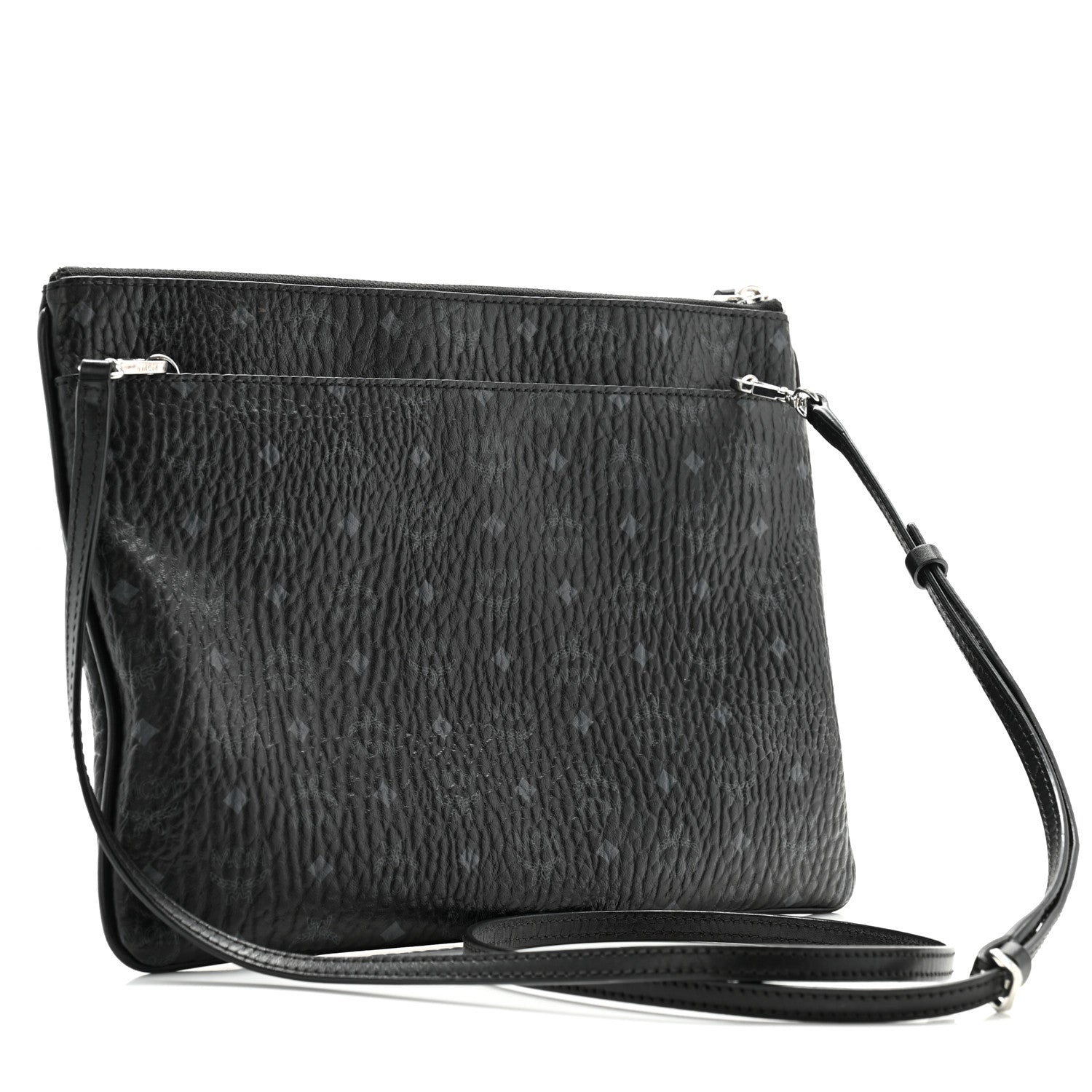 MCM Visetos Medium Crossbody Pouch Black 3 of 11