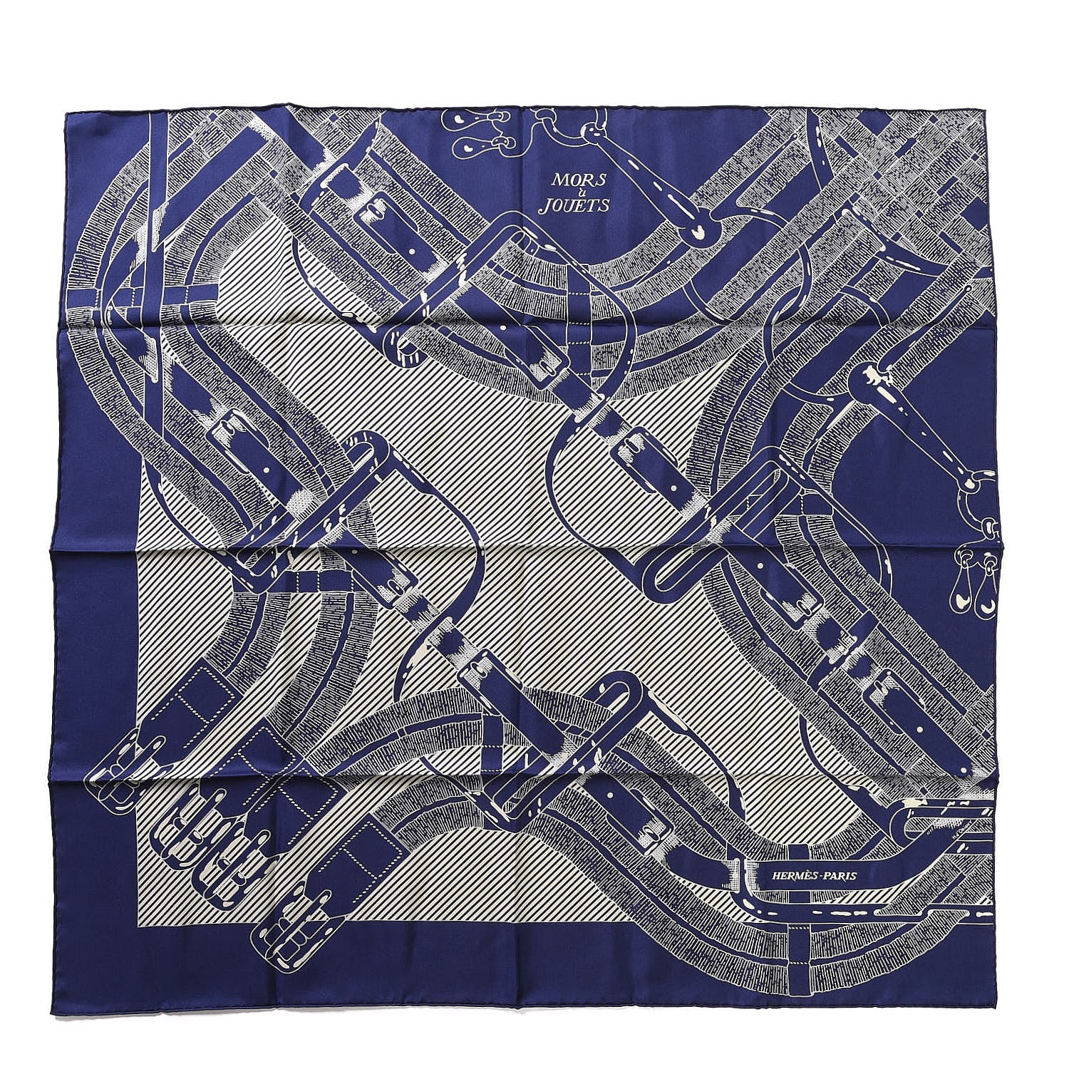 Hermes Silk Mors A Jouets Chemise Scarf 90 1 of 6