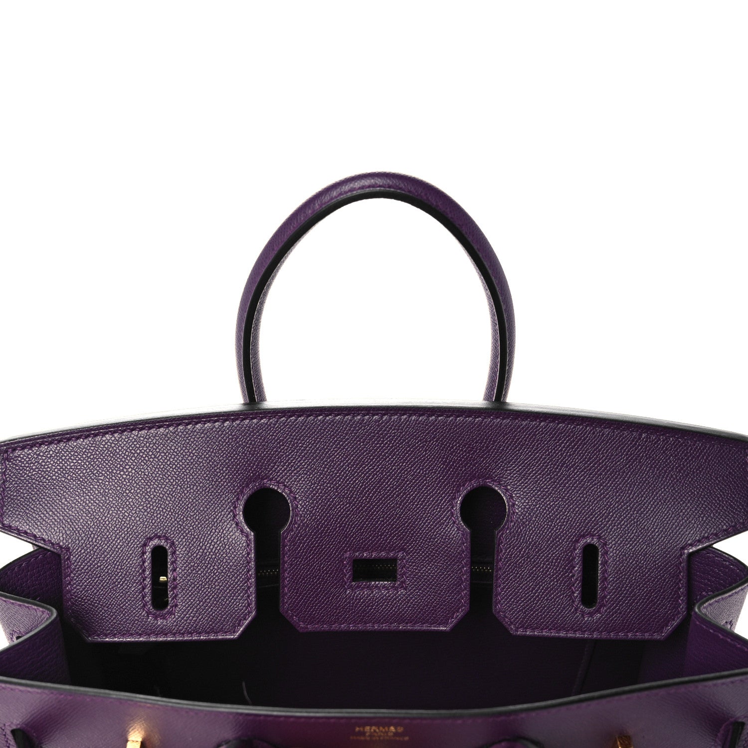Hermes Madame Calfskin Birkin Sellier 25 Cassis 18 of 34