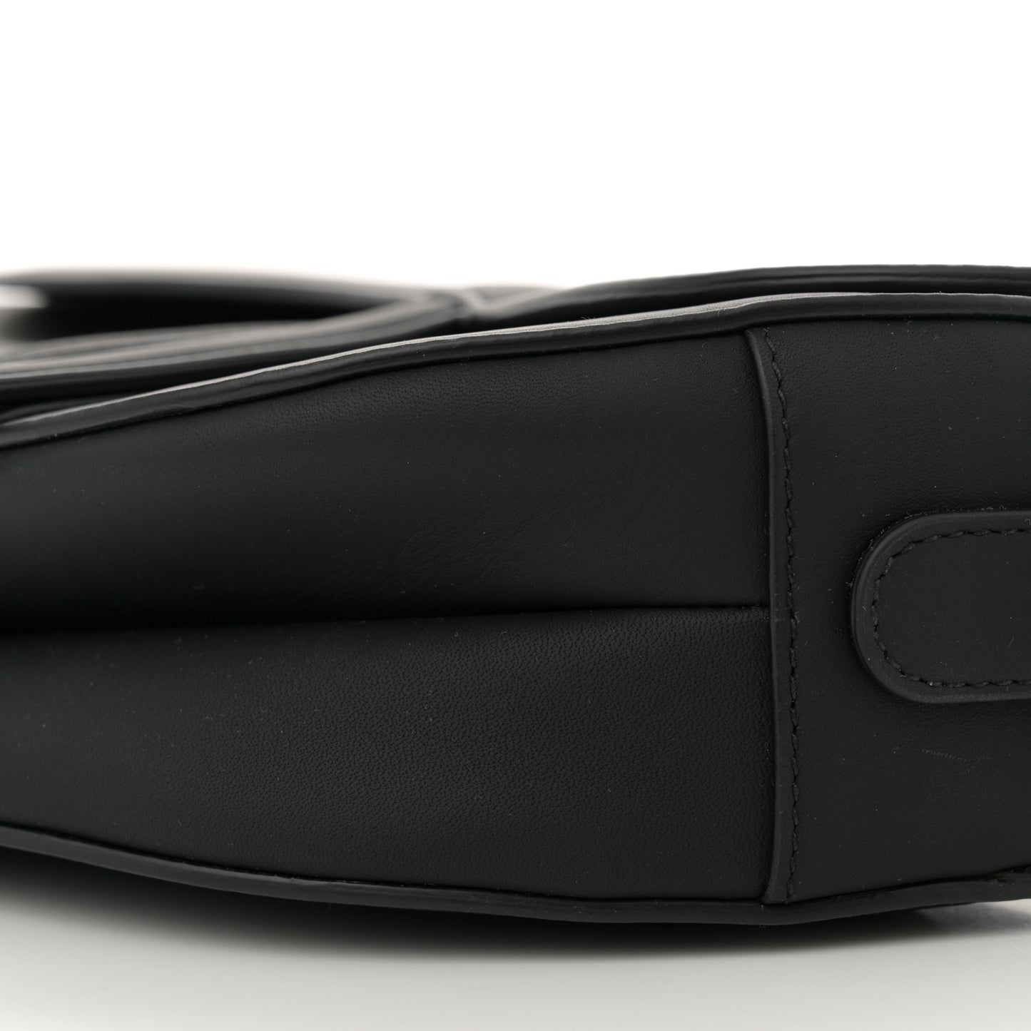 Ultra Matte Calfskin Saddle Bag Black