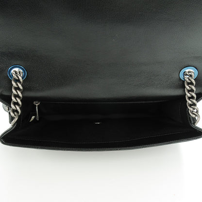 Chanel Metallic Goatskin Quilted Large City Rock Flap Black 5 of 7