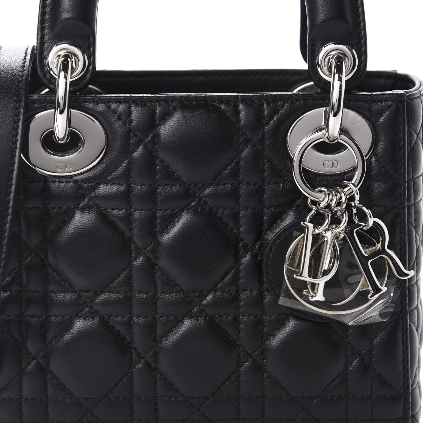 Lambskin Cannage Mini Lady Dior Black
