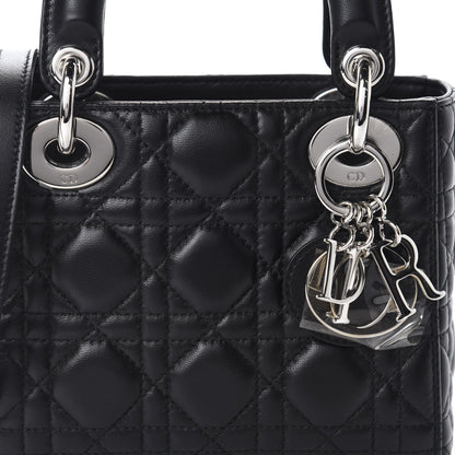 Christian Dior Lambskin Cannage Mini Lady Dior Black 10 of 11