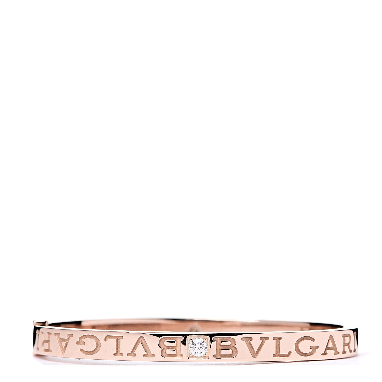 Bulgari 18K Rose Gold Diamond B.Zero1 Essential Bangle Bracelet S 2 of 5