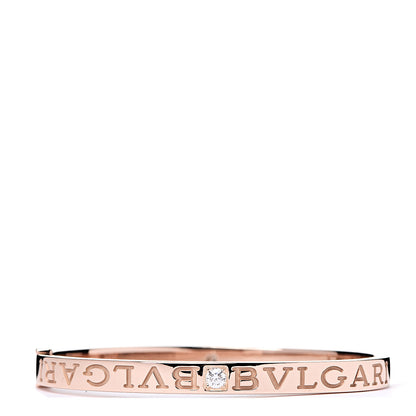 Bulgari 18K Rose Gold Diamond B.Zero1 Essential Bangle Bracelet S 2 of 5