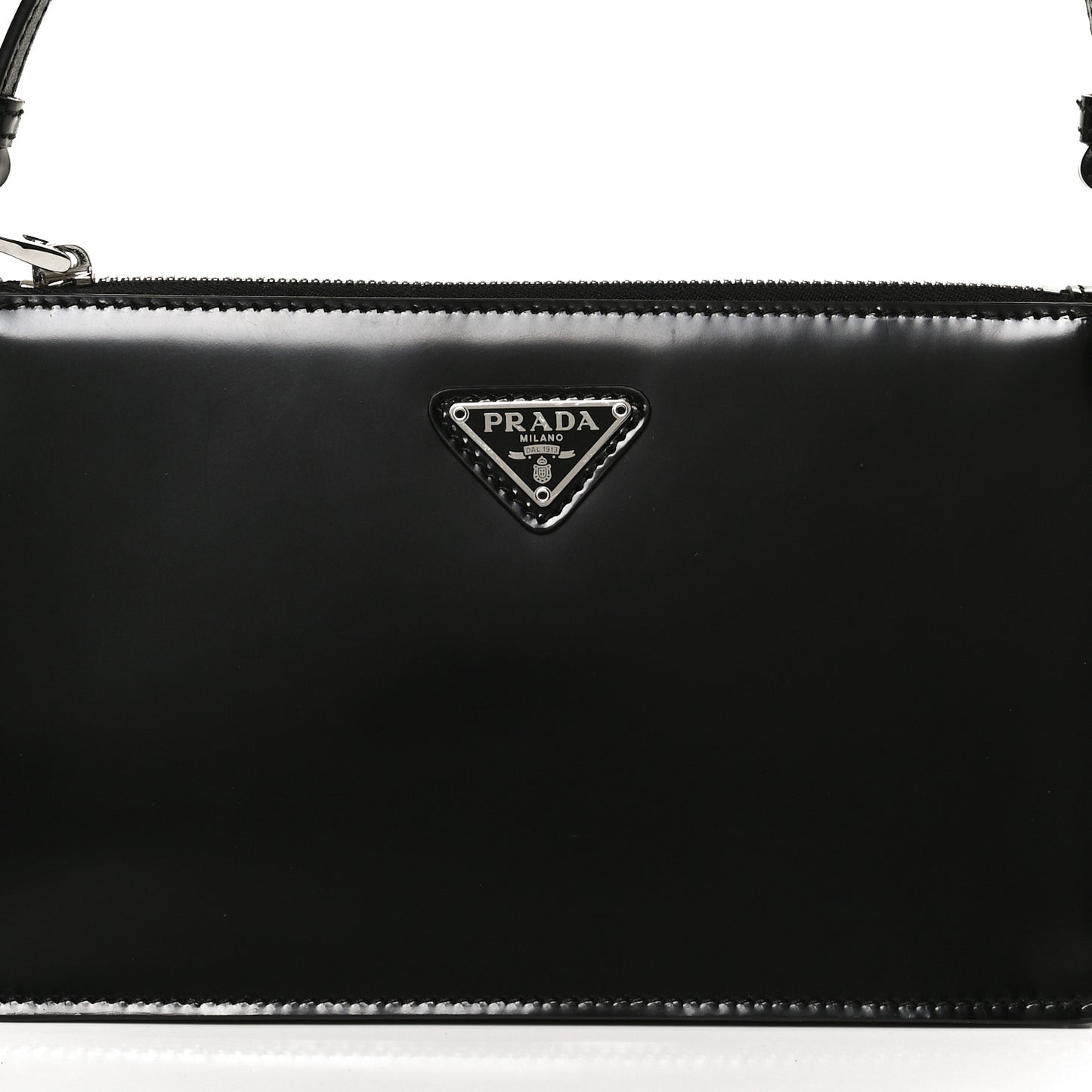Spazzolato Mini Shoulder Bag Black