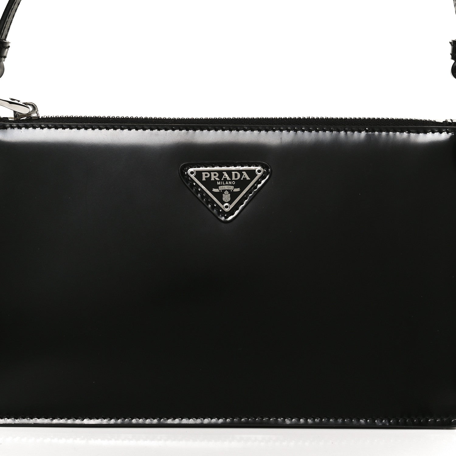Prada Spazzolato Mini Shoulder Bag Black 8 of 11