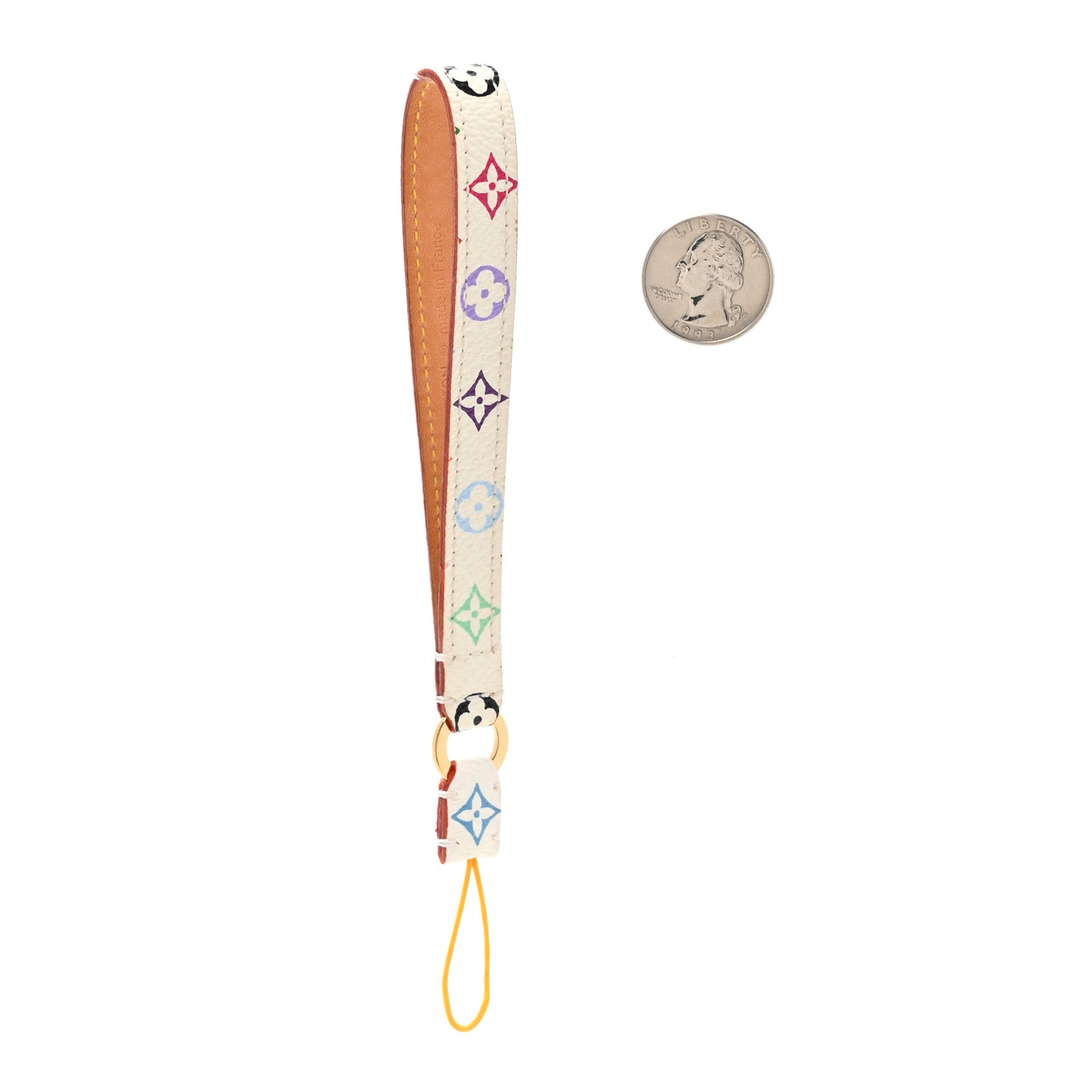 Monogram Multicolor Phone Strap White
