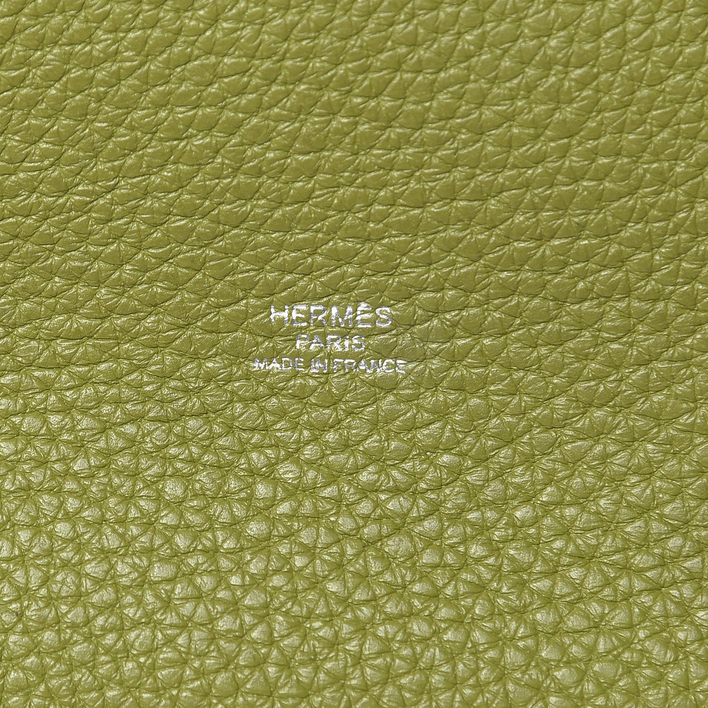 Taurillon Clemence Market Drawstring 18 Vert Anis