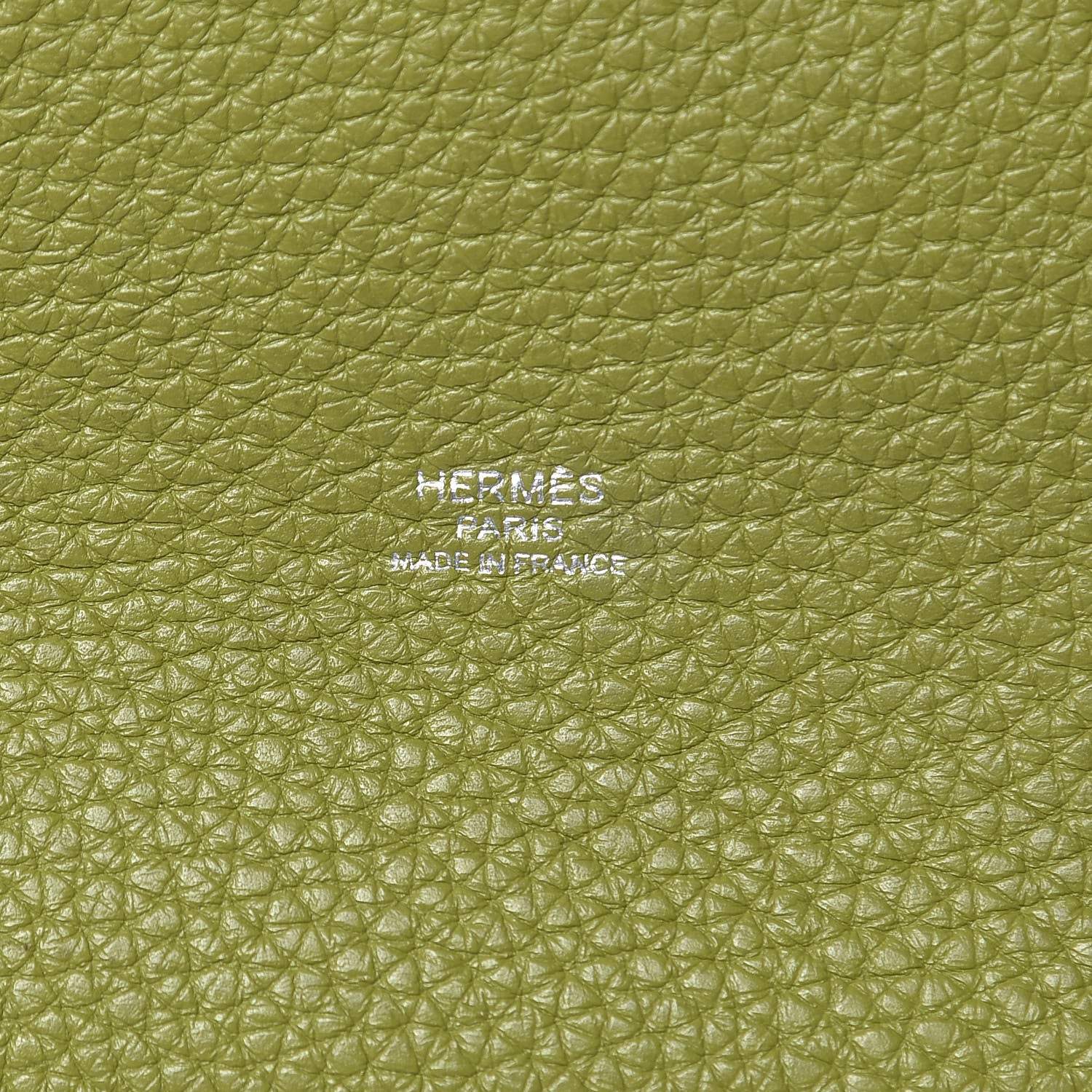 Hermes Taurillon Clemence Market Drawstring 18 Vert Anis 6 of 12