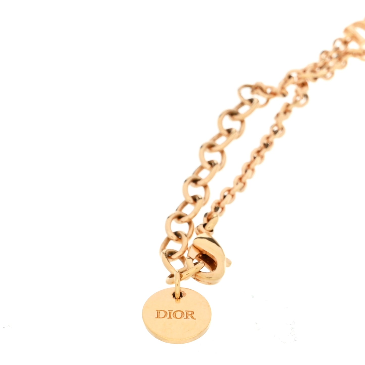 Crystal Diorable Lion Logo Bracelet Rose Gold