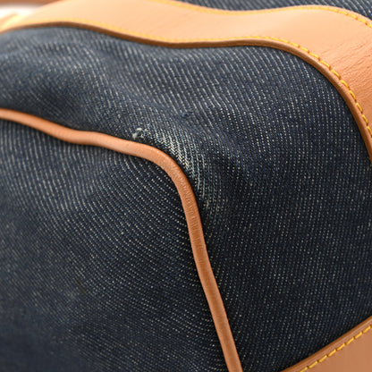 Christian Dior Denim Calfskin Boston Bag Blue 11 of 13