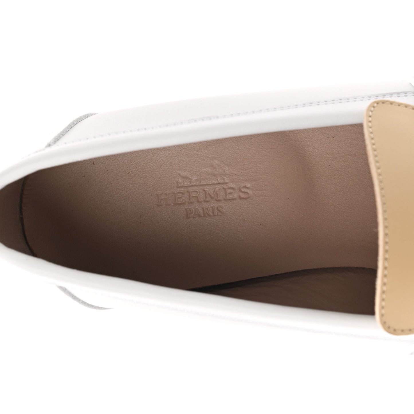 Goatskin Womens Royal Loafers 36 Multicolor White