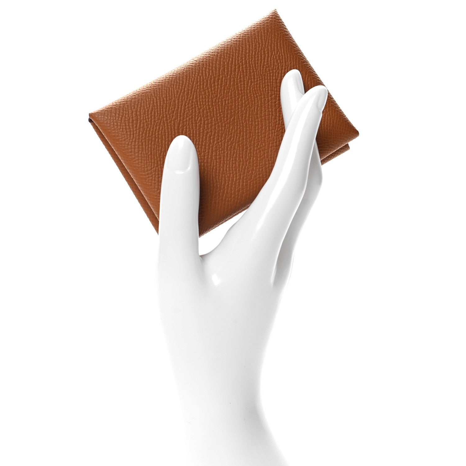 Hermes Epsom Calvi Duo Card Case Gold 2 of 8
