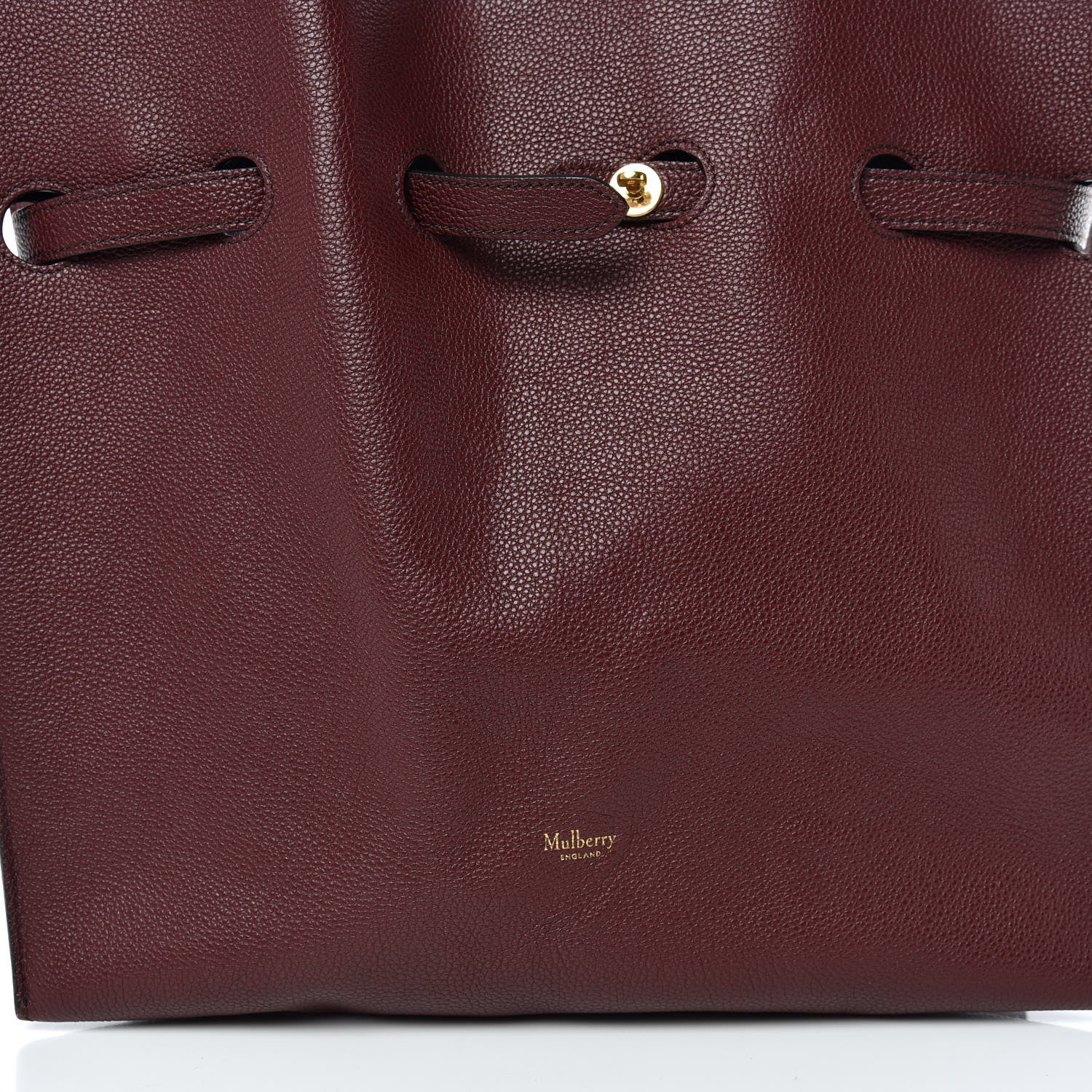 Mulberry Grained Calfskin Small Tyndale Bucket Bag Burgundy 10 of 10