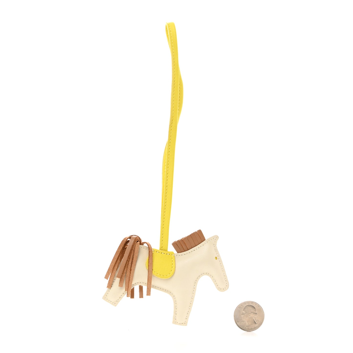 Milo Lambskin Grigri Rodeo Horse Bag Charm PM Craie Chai Lime