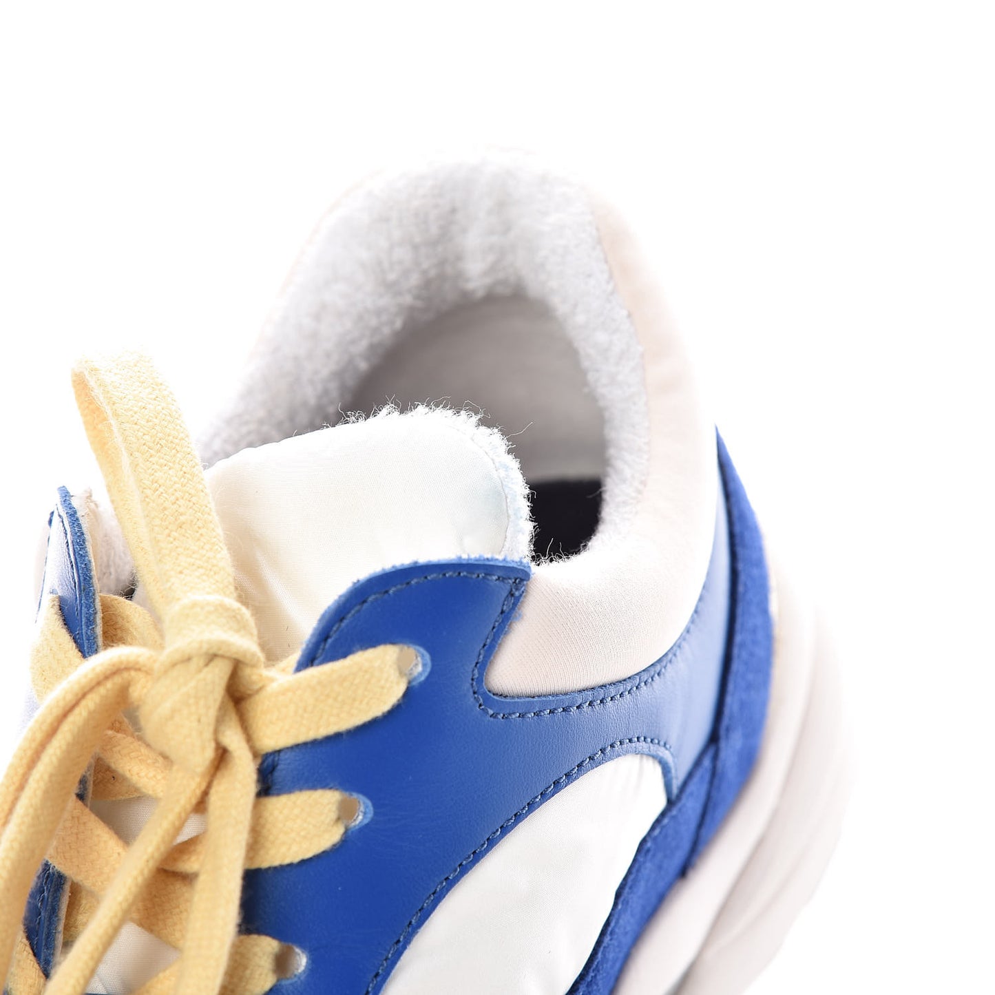 Nylon Lambskin Suede CC Womens Sneakers 37.5 Blue White Black