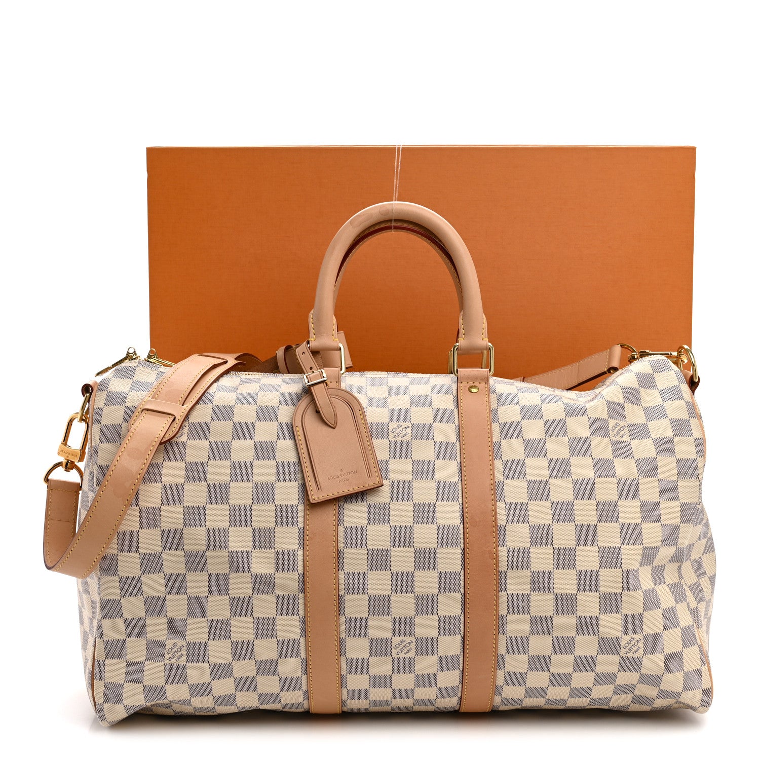 Louis Vuitton Damier Azur Keepall Bandouliere 45 17 of 17